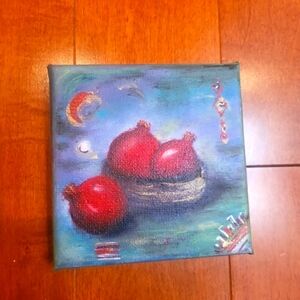 Original Oil Painting--Pomegranates